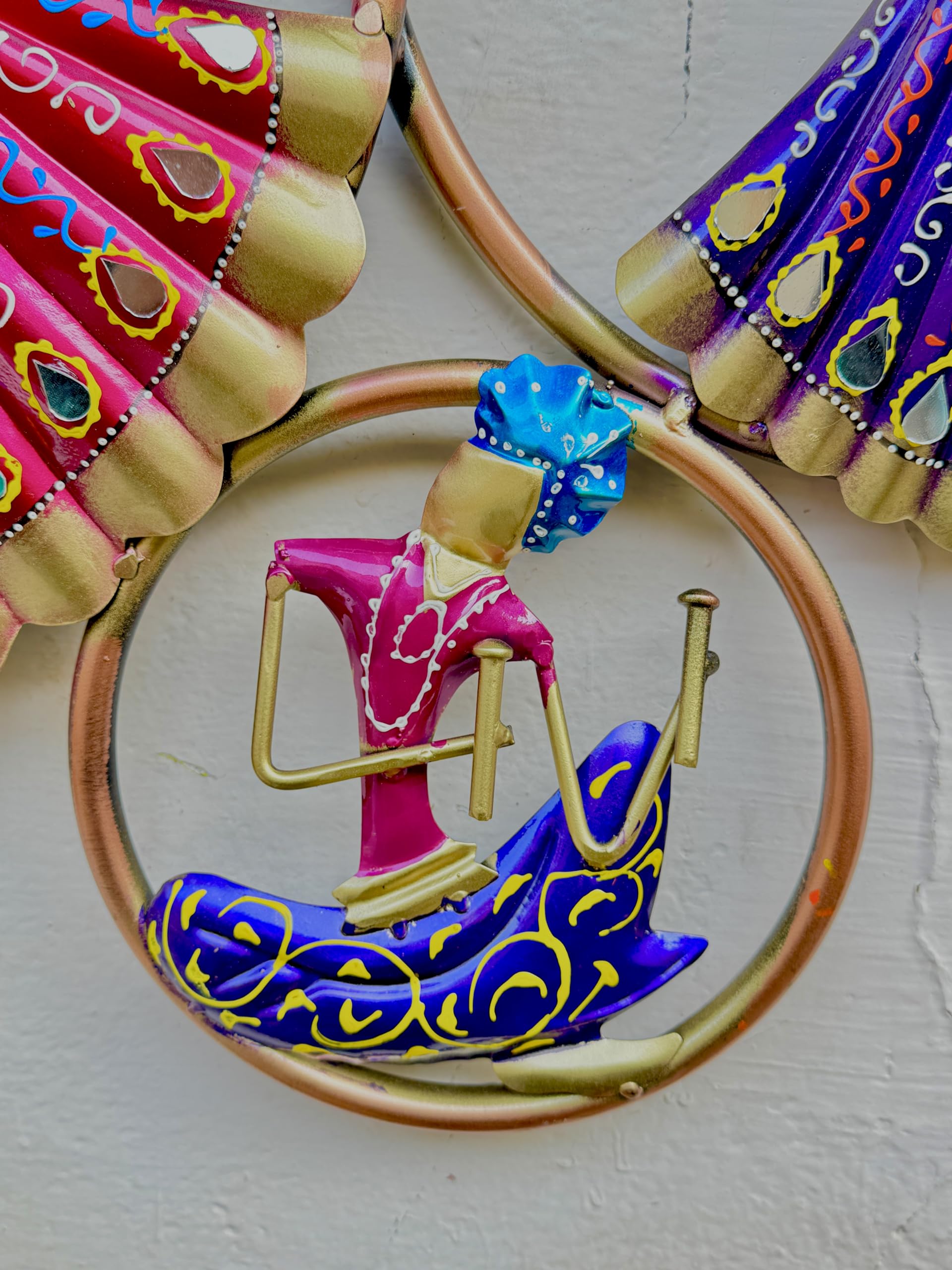アート・デザイン・音楽 Plastic Toys hanlon ZXC Hand Crafted 9 Metal Doll Musicians Circle Wall Art in Iron